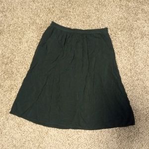 Dark Green Skirt with pockets. Cottagecore